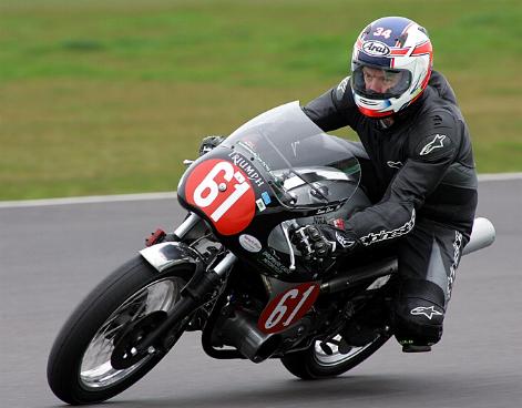 This is Simon Sloan riding the Hans Dixon T140 in the CRMC unlimited class